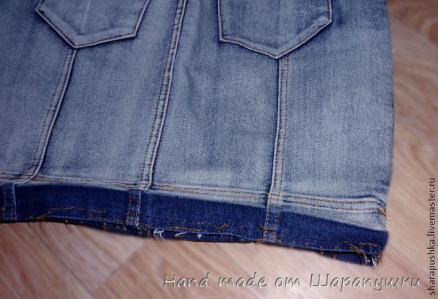Как ушить джинсы или джинсовую юбку в талии