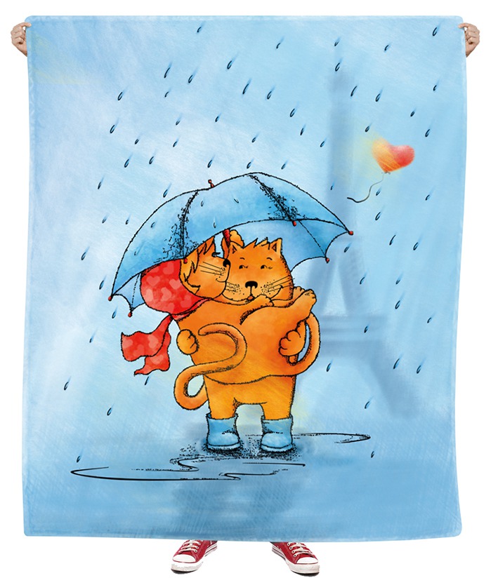 Открытка дождливая погода. Котик под зонтиком. Котенок под зонтом. Коты под зонтом. Рыжий котик под зонтиком.