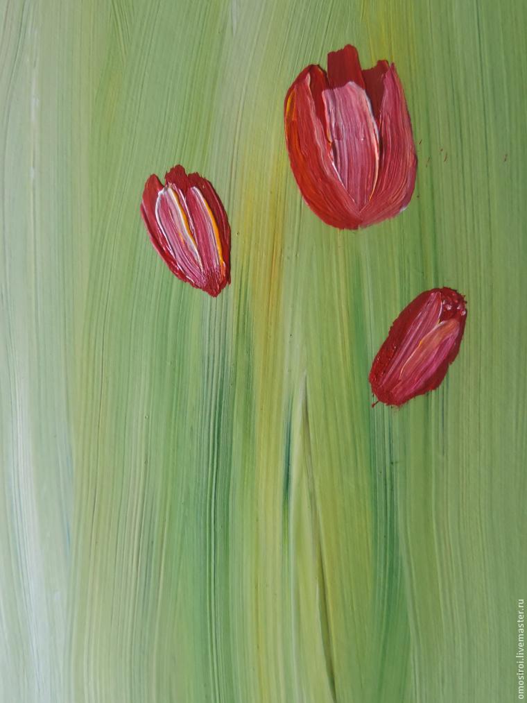 Живопись легко нежные тюльпаны методом правополушарного рисования, фото № 18
