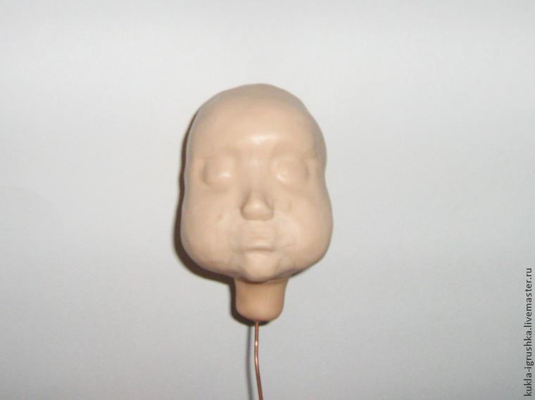 Лепка головы куклы из полимерной глины, фото. № 12