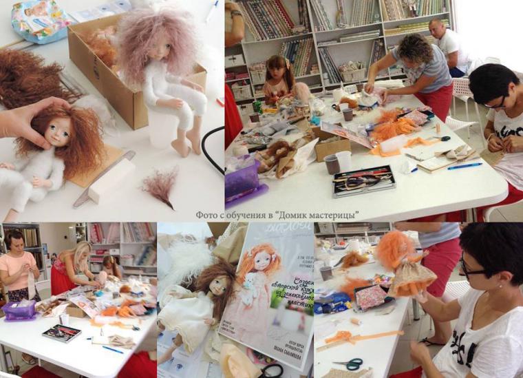 Курсы по созданию кукол. Кукольный мастер за работой. Картонный каркас для шарнирной куклы. Курсы по созданию кукол. Авторская кукла из самоотвердевающего пластика.