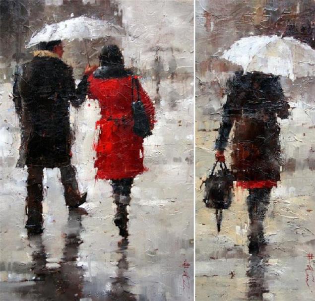 Непревзойденная красота дождя, женщин, танца в картинах Андре Кона: Идеи и  вдохновение в журнале Ярмарки Мастеров