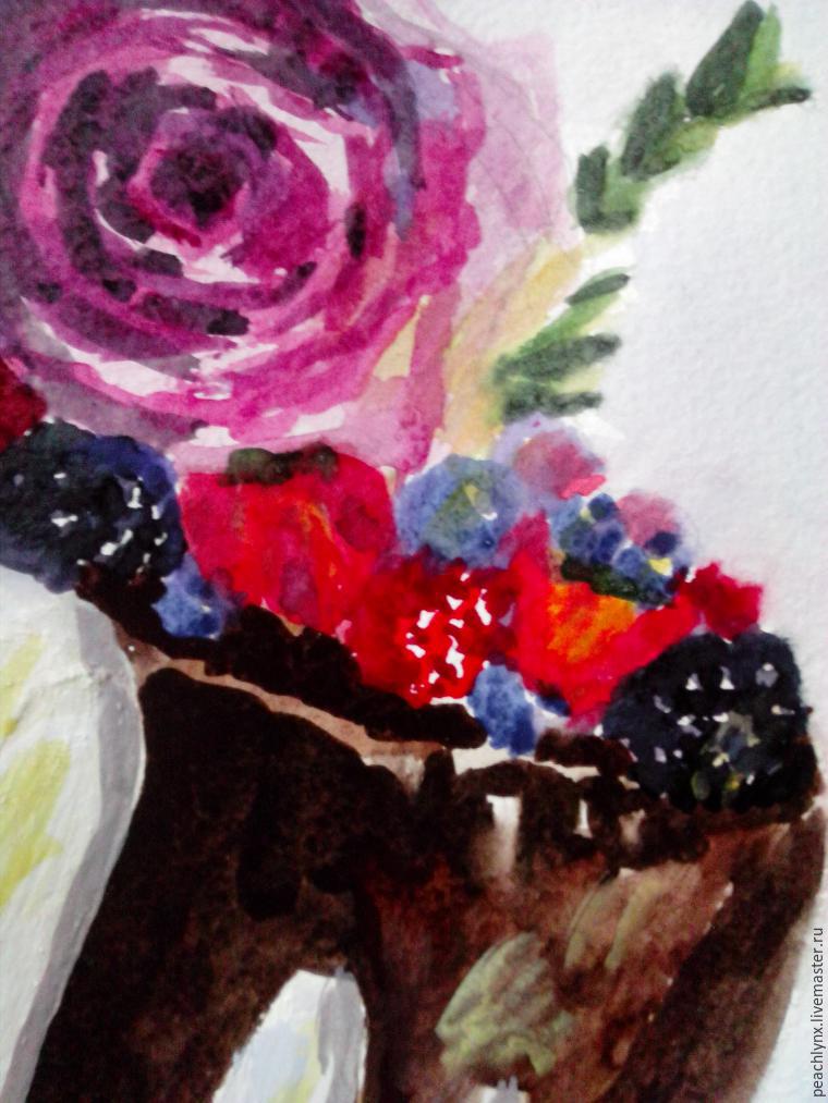Пишем акварелью для детского творчества аппетитный «Торт с шоколадом», фото № 14