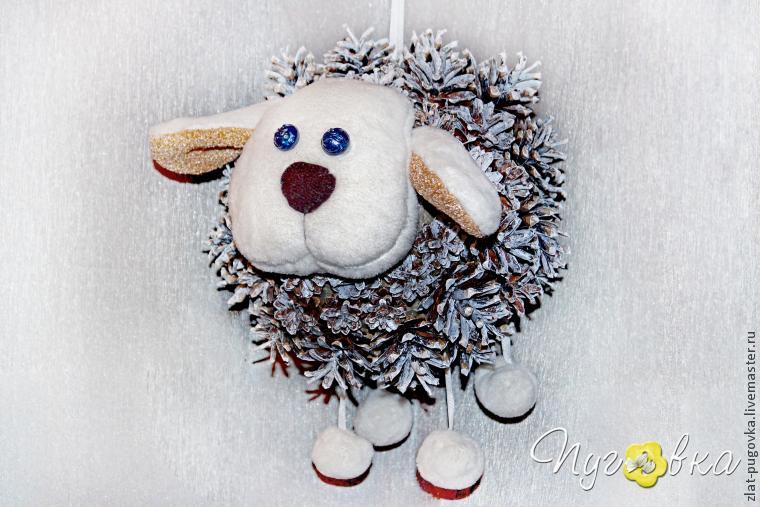 Мастерим овечку из шишек — новогоднюю игрушку на городскую елку:  Мастер-Классы в журнале Ярмарки Мастеров