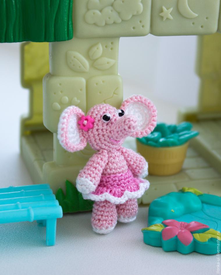 Вяжем миниатюрную розовую слоняшку, фото № 39