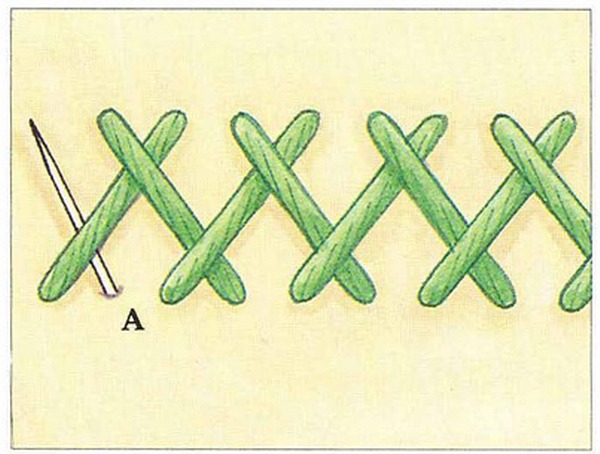 Плетение крестиком. Плетение крестиком в 1 ряд. Как сплести крестиком. Крючки крестиком плести.