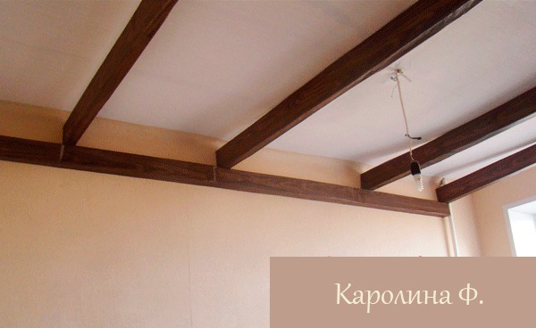 Как дешево сделать «деревянные» балки на потолке, фото № 11