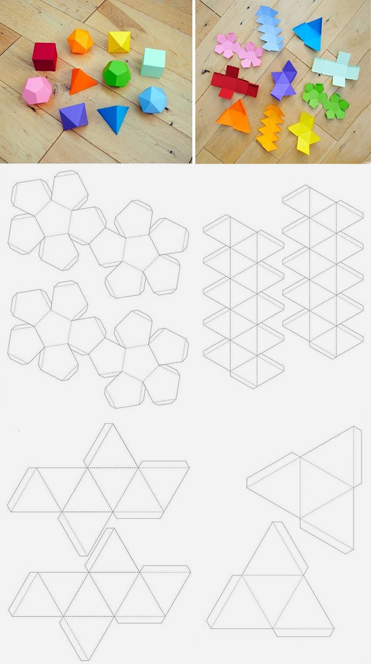 Как сделать геометрические фигуры из бумаги? Схемы и советы
